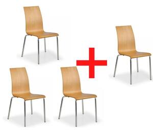 Krzesło do jadalni BELLA 3+1 GRATIS, naturalna