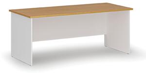 Biurko PRIMO WHITE, 180x80 cm, biały/buk