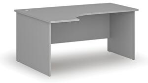 Narożne biurko PRIMO GRAY, 160x120 cm, lewe, szare