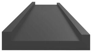 Półki ścienne, 4 szt., czarne, 100x9x3 cm