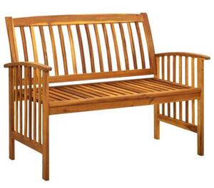 Ławka ogrodowa z poduszką, 119 cm, lite drewno akacjowe