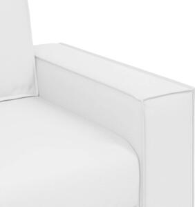 Sofa biaÅy 160 x 78 x 84 cm tkanina