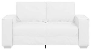 Sofa biaÅy 160 x 78 x 84 cm tkanina