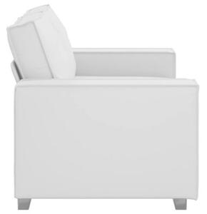 Sofa biaÅy 160 x 78 x 84 cm tkanina