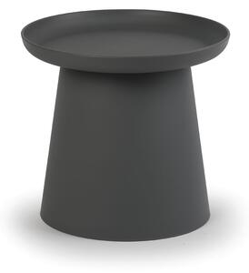 Plastikowy stolik kawowy FUNGO, średnica 500 mm, szary