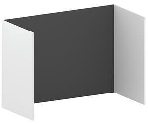 Parawan biurkowy FUTURE, 1200 x 1739 x 820, grafit/biały