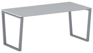 Biurko PRIMO IMPRESS, 180x90 cm, szaro-srebrna podstawa, szary