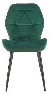 Zielone welurowe krzesło pikowane - Laros