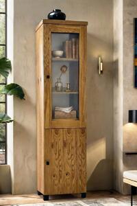Witryna Karmel 55 cm lite drewno + elementy fornirowane