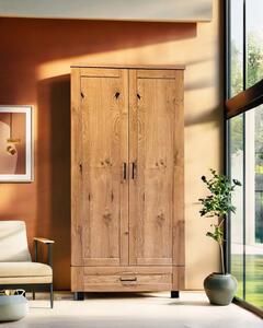 Szafa Karmel 90 cm lite drewno + elementy fornirowane