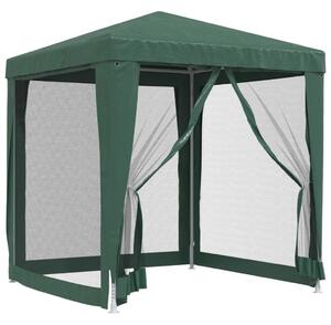 Namiot imprezowy z 4 ścianami z siatki, zielony, 2x2 m, HDPE
