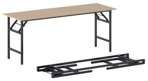Stół konferencyjny FAST READY, 170x50 cm, czarna podstawa, buk