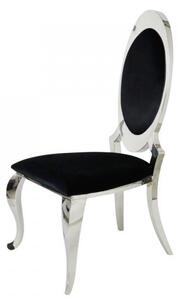 Krzesło glamour Victoria Black - nowoczesne krzesło tapicerowane