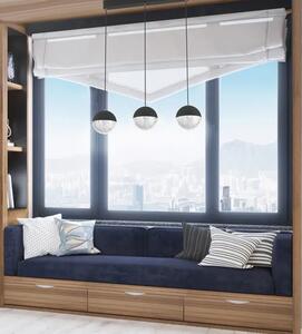 Czarna lampa 3 ramienna w stylu glamour M8-B29