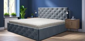 Łóżko G PIK KARO 200/200 cm tapicerowane z kryształki w Stylu Glamour