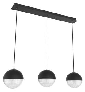 Czarna lampa 3 ramienna w stylu glamour M8-B29