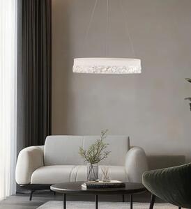 Kryształowa biała lampa wisząca w stylu glamour - M099 W9-P66