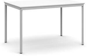 Stół do jadalni, 1200 x 800 mm, blat biały, podstawa jasnoszara