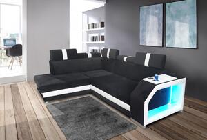 Narożnik LOGO II 200/270 cm, podświetlenie LED, funkcją spania, ruchome zagłówki