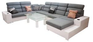 Narożnik Podkowa "U" LISA II 250/370/180 cm z funkcją spania
