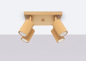 Złota nowoczesna lampa sufitowa karbowana - 5X D302 D8-K67