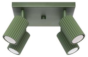 Oliwkowy karbowany plafon sufitowy - 10X D302 W7-M56