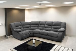 Skórzany narożnik rozkładany 220/300 cm BORYS 1 x relax manualny