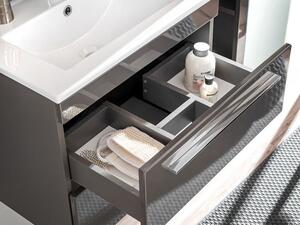 Szafka łazienkowa pod umywalkę - Malaga 4X Grafit połysk