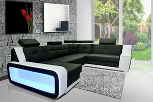 Narożnik Podkowa "U" 230/350/130 cm Dante II z oświetleniem LED