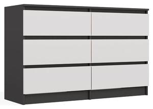 Komoda na ubrania antracyt + biały 120 cmT7-R10