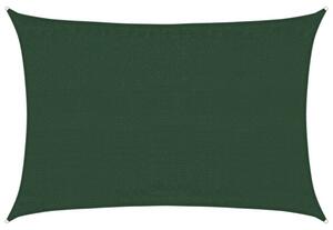 Żagiel przeciwsłoneczny, 160 g/m², ciemnozielony, 3x4,5 m, hdpe