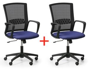Krzesło biurowe ROY 1+1 GRATIS, niebieski