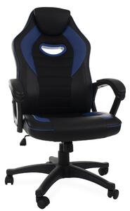 BLACK WEEK - Fotel gamingowy G-Racer 2 niebieski - młodzieżowy fotel do biurka