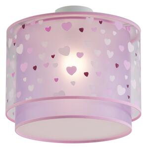 Dziecięca lampa sufitowa różowa z serduszkami - Harrie in Love