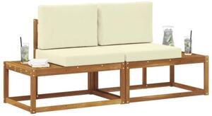 Meble ogrodowe z litego drewna akacjowego z poduszkami - nowoczesny design i komfort