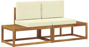 Meble ogrodowe z litego drewna akacjowego z poduszkami - nowoczesny design i komfort