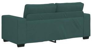 Sofa 2-osobowa, ciemnozielona, 180x77x82 cm, tkaninÄ
