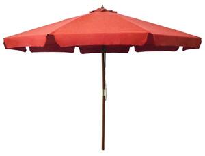 Parasol ogrodowy na drewnianym słupku terakota G1-R11