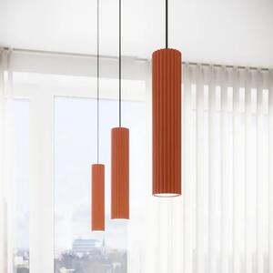 Potrójna lampa wisząca w kolorze ochra K0-E24