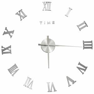Minimalistyczny srebrny zegar 100 cm Z5-C62