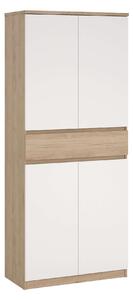 Szafa z półkami Jackson Hickory / biały w skandynawskim designie