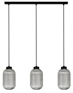 Lampa wisząca z ryflowanymi kloszami grafitowa M7-W19