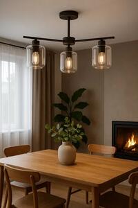 Lampa sufitowa z trzema kloszami grafitowa L5-H38