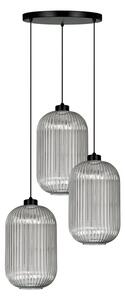Lampa wisząca z trzema kloszami grafitowa F9-M99