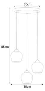 Lampa wisząca z delikatnym kloszem beżowa K6-A14