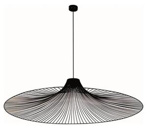 Lampa z szerokim kapeluszem nowoczesna czarna W1-P75