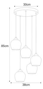 Lampa wisząca z kloszami beżowa G1-R92
