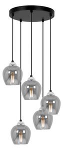 Lampa wisząca ze szklanymi kloszami szara C8-C06