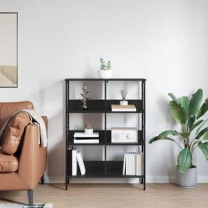 Półka na książki czarny dąb 82 x 32 x 112 cm