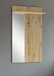 Ścienny wieszak z lustrem dąb artisan M0-N34
